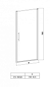 Душевая дверь Esbano ES-80LD 80 R , изображение 3
