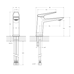 Фото Смеситель Cezares Liner-LS-01-W0 для раковины