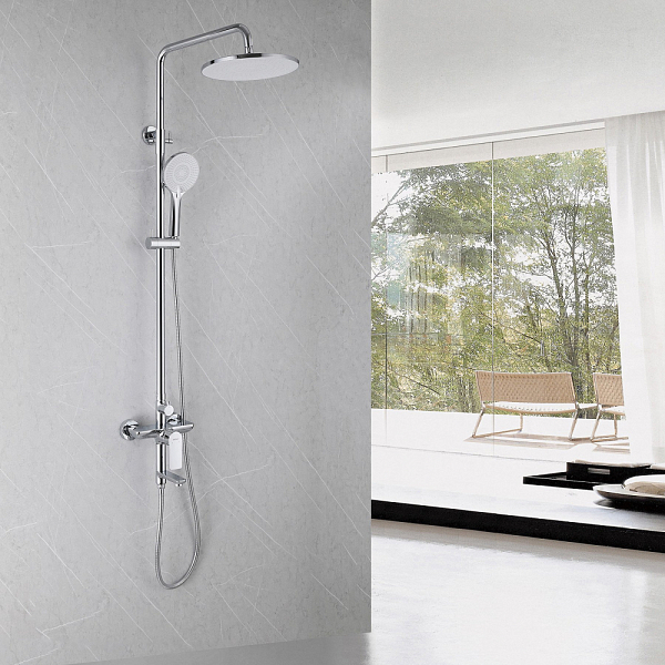 Душевая стойка Abber Weiss Insel AF8016N хром , изображение 2