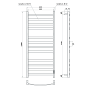 Полотенцесушитель электрический Point Антея П12 50x120 белый , изображение 4