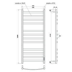 Фото Полотенцесушитель электрический Point Антея П12 50x120 белый