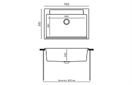 Мойка кухонная Polygran ARGO-760 космос , изображение 2