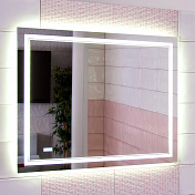 Зеркало Бриклаер Эстель-2 100 с подсветкой, с часами , изображение 1
