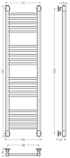 Полотенцесушитель водяной Сунержа Богема+ прямая 120х30 без покрытия , изображение 5