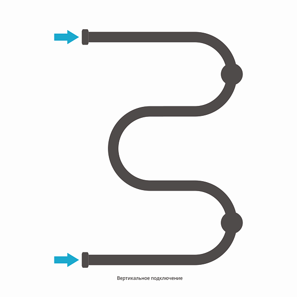 Полотенцесушитель водяной Сунержа М-образный+ 60х40 темный титан муар , изображение 3
