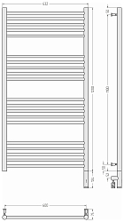 Фото Полотенцесушитель электрический Сунержа Богема 3.0 прямая 120х60 R без покрытия