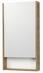 Фото Зеркало-шкаф Aquaton Сканди 45 белый, дуб рустикальный