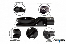 Душевой лоток Pestan Confluo Frameless Line 550 черный матовый , изображение 7