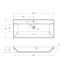 Фото Мебельная раковина BelBagno BB1000/450-LV-ART-AST-NERO 100 см