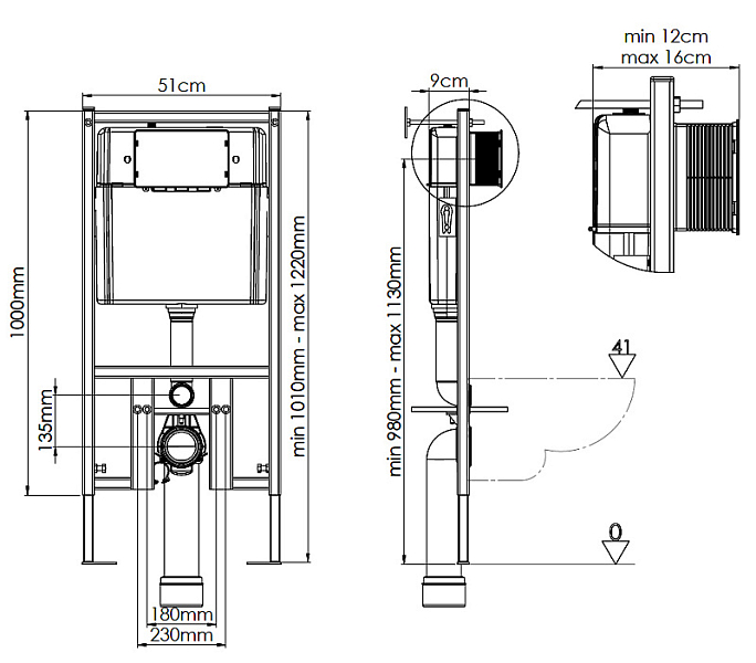 Комплект Loranto Delphi 4501+91343 подвесной унитаз + инсталляция + сиденье , изображение 15