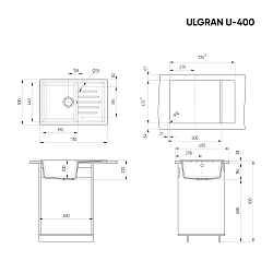 Фото Мойка кухонная Ulgran U-400-344 ультра-черный