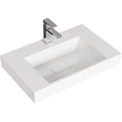 Тумба с раковиной Aqwella Cube 70 белый матовый , изображение 7