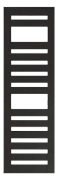 Полотенцесушитель электрический Zehnder Metropolitan Spa 50х120 черный , изображение 1