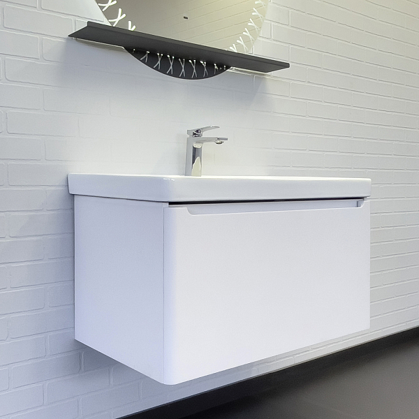 Тумба с раковиной Comforty Арзамас 80-1 белая матовая , изображение 1