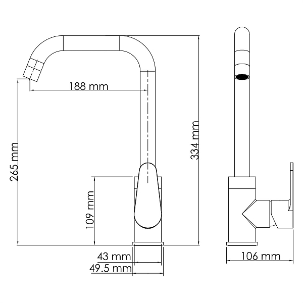 Смеситель Wasserkraft Alz 28807 для кухонной мойки , изображение 6