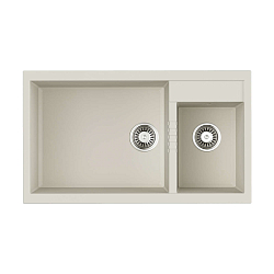 Фото Мойка кухонная Omoikiri Tedori 86-2-LB-WH белый