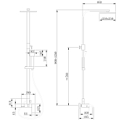 Душевая стойка Abber Wasserfall AF8616B , изображение 3