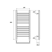 Полотенцесушитель электрический Point Аврора П12 80х40 хром , изображение 4