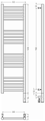 Фото Полотенцесушитель электрический Сунержа Богема 3.0 прямая 120х30 R без покрытия