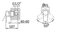 Изображение Смеситель Cezares Nautic DIM-NOP для душа, с внутренней частью Смеситель Cezares Nautic DIM-NOP для душа, с внутренней частью , изображение 2