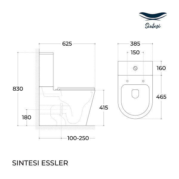 Унитаз-компакт Sintesi Essler SIN-TP-SLR-281,SIN-SRB-30 , изображение 6