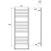 Полотенцесушитель электрический Point Меркурий П10 PN83150BE 50x100 черный , изображение 5