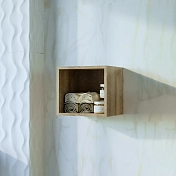 Полка Бриклаер Кристалл 35 для пенала, дуб гранж песочный , изображение 1