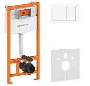 Изображение Система инсталляции для унитазов KK-POL Premium SET/M500/030/K белая кнопка Система инсталляции для унитазов KK-POL Premium SET/M500/030/K белая кнопка , изображение 1