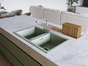 Фото Мойка кухонная Omoikiri Kitagawa 86-2-WG wind green