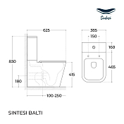 Унитаз-компакт Sintesi Balti SIN-TP-BLT-271,SIN-SRB-30 , изображение 5