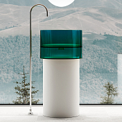 Раковина Abber Kristall AT2701White-Aquamarin 45 см , изображение 1