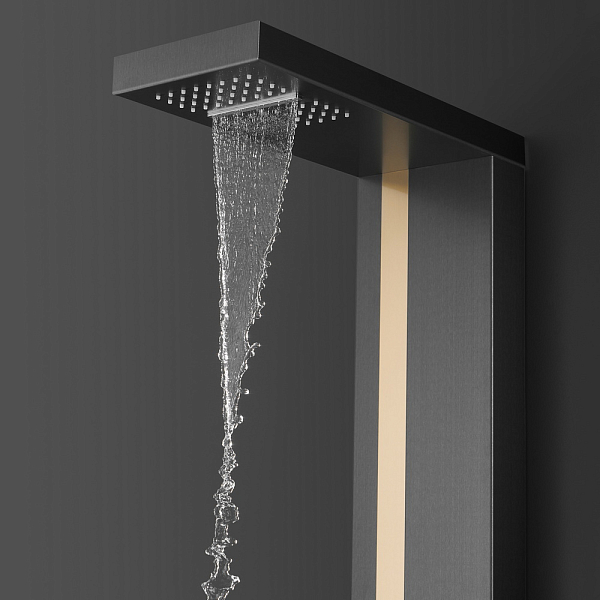 Душевая панель Black&White Gravity GR026 черный/золото , изображение 5