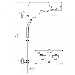 Фото Душевая стойка Ideal Standard Ceratherm T50 A7225AA