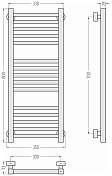 Полотенцесушитель водяной Сунержа Модус PRO 80х30 без покрытия , изображение 5