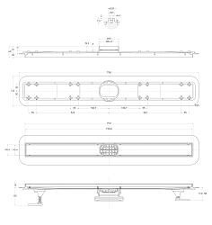Фото Душевой лоток BelBagno Luce BB-LD-LUCE-80-NERO с решеткой 80 см