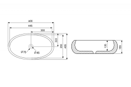 Раковина Abber Bequem AC2102MW 60 см , изображение 4