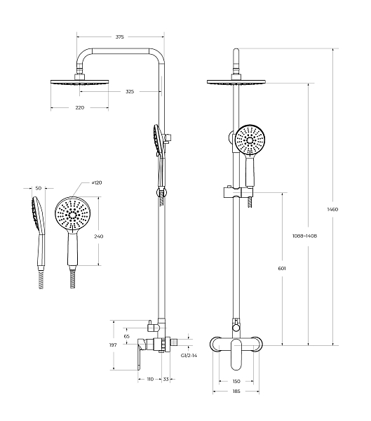 Душевая стойка Cezares Stylus CD-01 , изображение 6