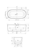 Акриловая ванна Cezares Metauro METAURO-INT-Central-180-80-60-W-MATT 180x80 , изображение 4