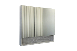 Зеркало-шкаф Comforty Никосия 80 дуб белый , изображение 1