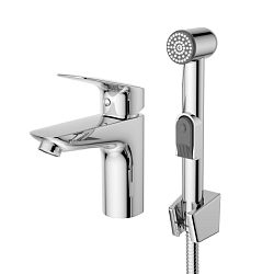 Фото Смеситель BelBagno Due-LVM/HGN-CRM-W0 для раковины, с гигиеническим душем
