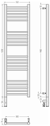 Фото Полотенцесушитель электрический Сунержа Богема 3.0 прямая 120х30 L без покрытия