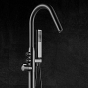 Смеситель Black&White Universe 7752GM напольный, для ванны с душем , изображение 2