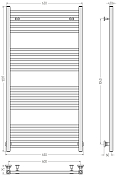 Полотенцесушитель водяной Сунержа Модус 120х60 без покрытия , изображение 5