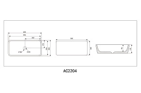 Фото Раковина Abber Rechteck AC2204MW 60 см