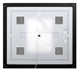 Фото Зеркало BelBagno Kraft SPC-KRAFT-800-800-LED-TCH-WARM-NERO