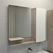 Зеркало-шкаф Comforty Мерано 90 дуб дымчатый , изображение 2