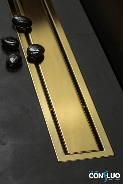Душевой лоток Pestan Confluo Premium Gold Line 750 с решеткой , изображение 4