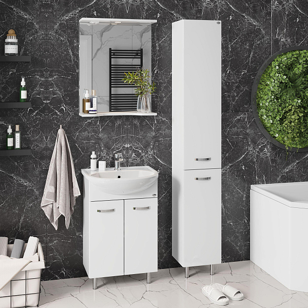 Тумба под раковину Onika Коралл 50 напольная, белая , изображение 4