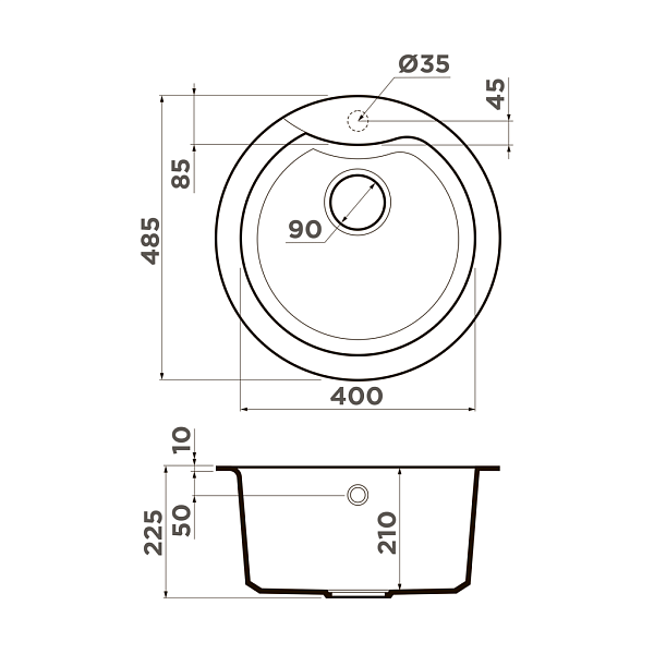 Мойка кухонная Omoikiri Yasugata 48R-BL черный , изображение 2