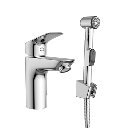 Фото Смеситель BelBagno Due-LVM/HGN-CRM-W0 для раковины, с гигиеническим душем